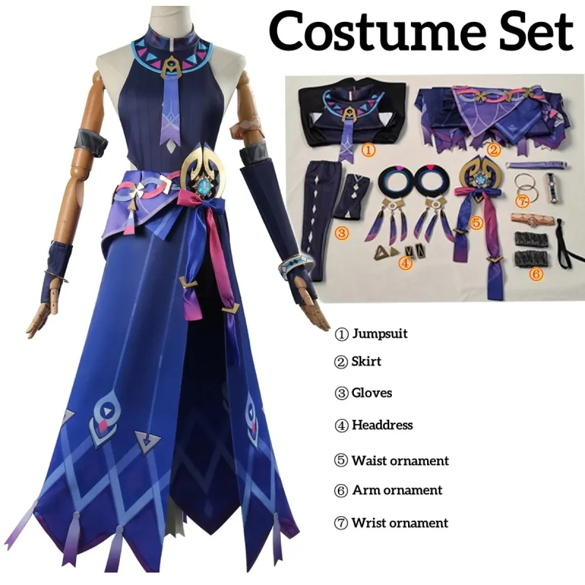Genshin Citlali Cosplay Dress – Elegant Fantasy Outfit Set