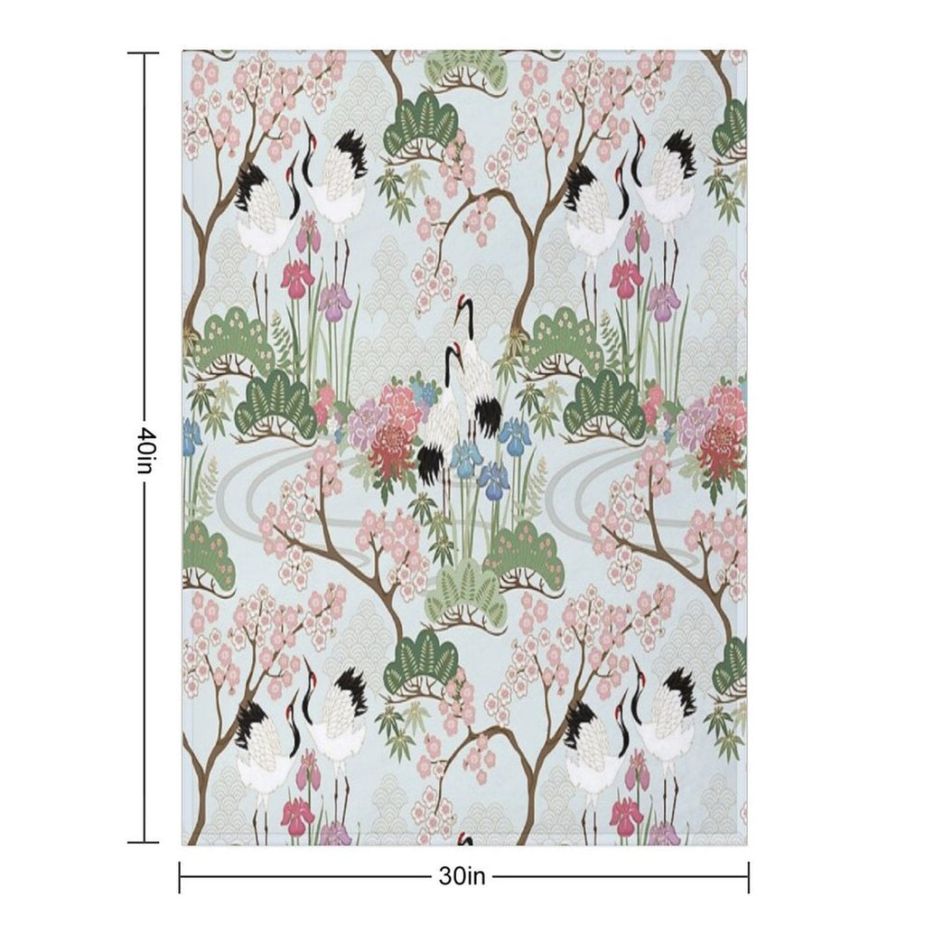 Japanese Garden Chantilly Throw Blanket