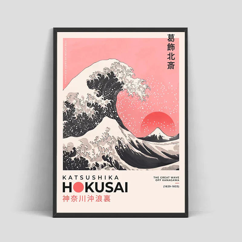 DecorBites™ Japanese Hokusai Art Poster Print - Vintage Landscape Decor