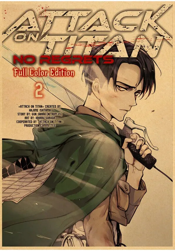 DecorBites™ Vintage Japanese Anime Attack on Titan Poster