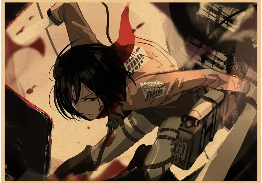 DecorBites™ Vintage Japanese Anime Attack on Titan Poster