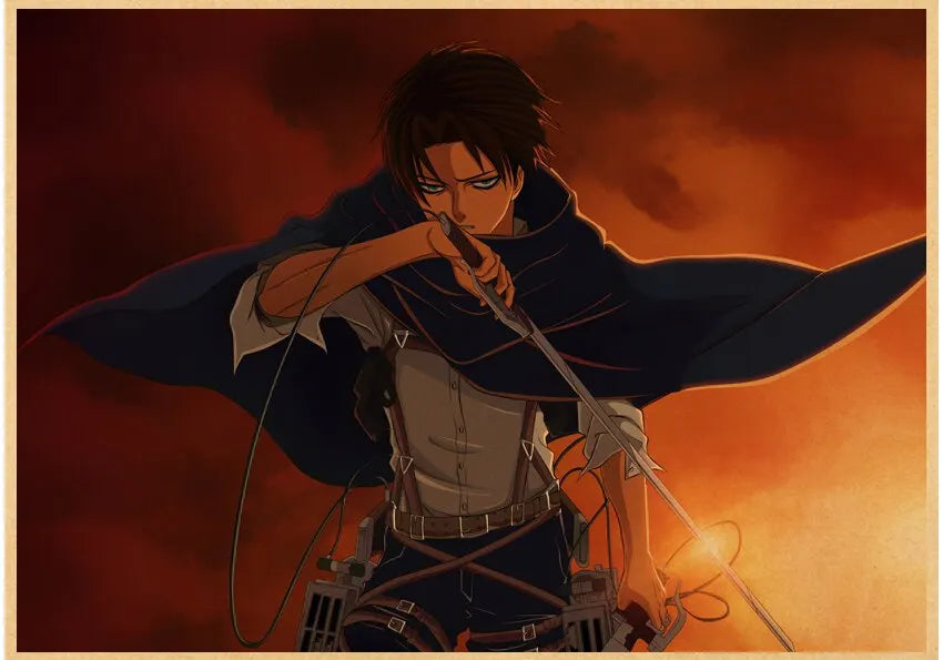 DecorBites™ Vintage Japanese Anime Attack on Titan Poster