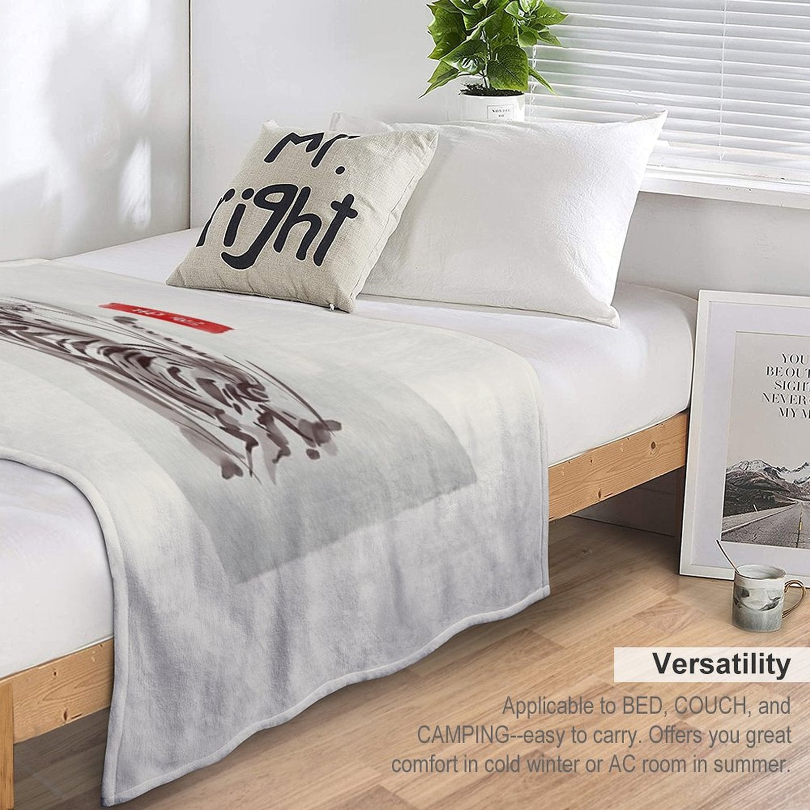 The Old Age Japanese Tiger Throw Blanket