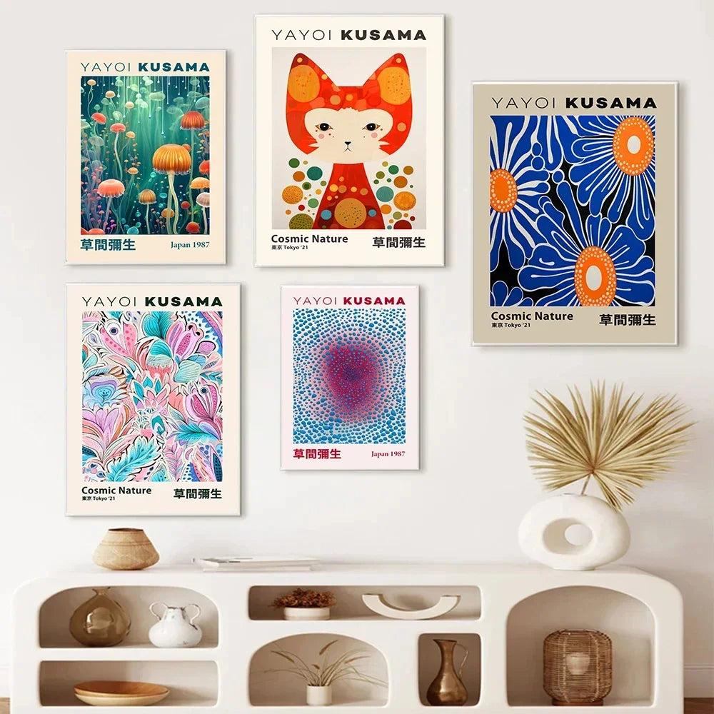 DecorBites™ Japanese Mountain Art Exhibition Canvas Wall Decor