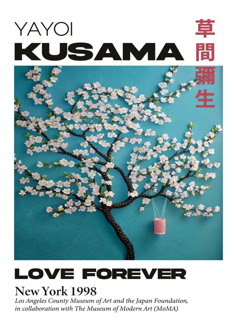 DecorBites™ Japanese Yayoi Kusama Abstract Mountain Canvas Art