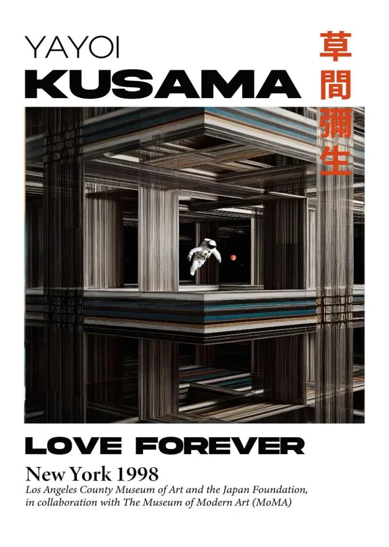 DecorBites™ Japanese Yayoi Kusama Abstract Mountain Canvas Art