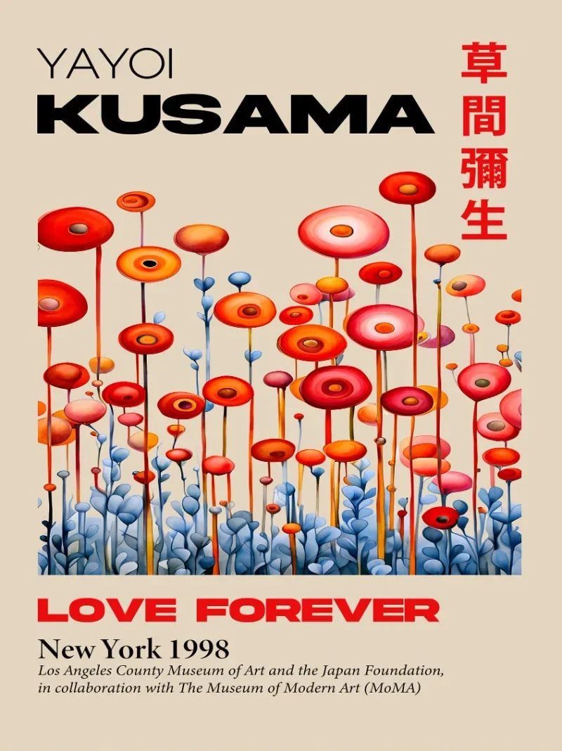 DecorBites™ Japanese Yayoi Kusama Abstract Mountain Canvas Art