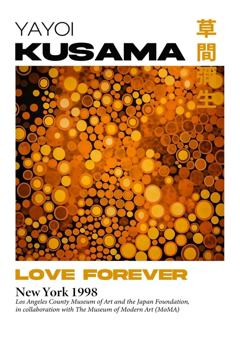 DecorBites™ Japanese Yayoi Kusama Abstract Mountain Canvas Art