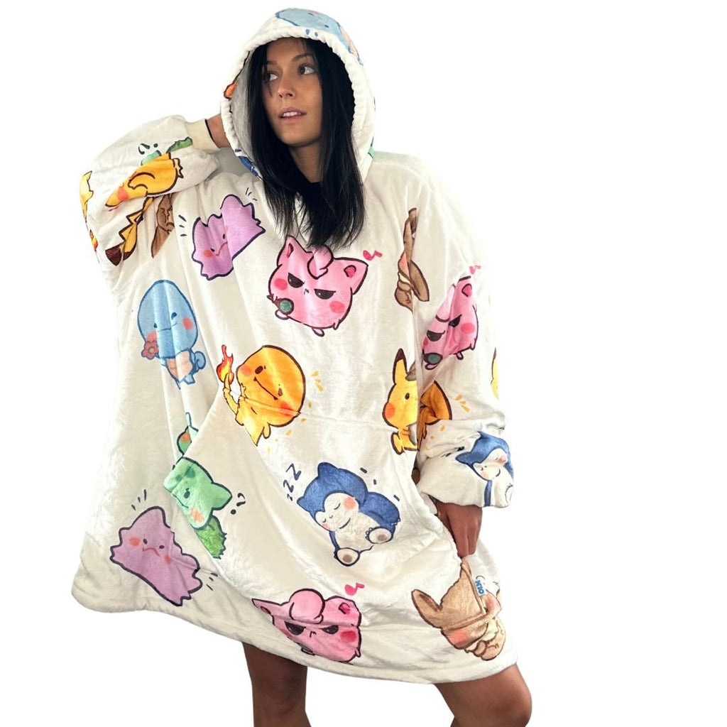 Pokémon Wearable Blanket Hoodie for Kids & Adults