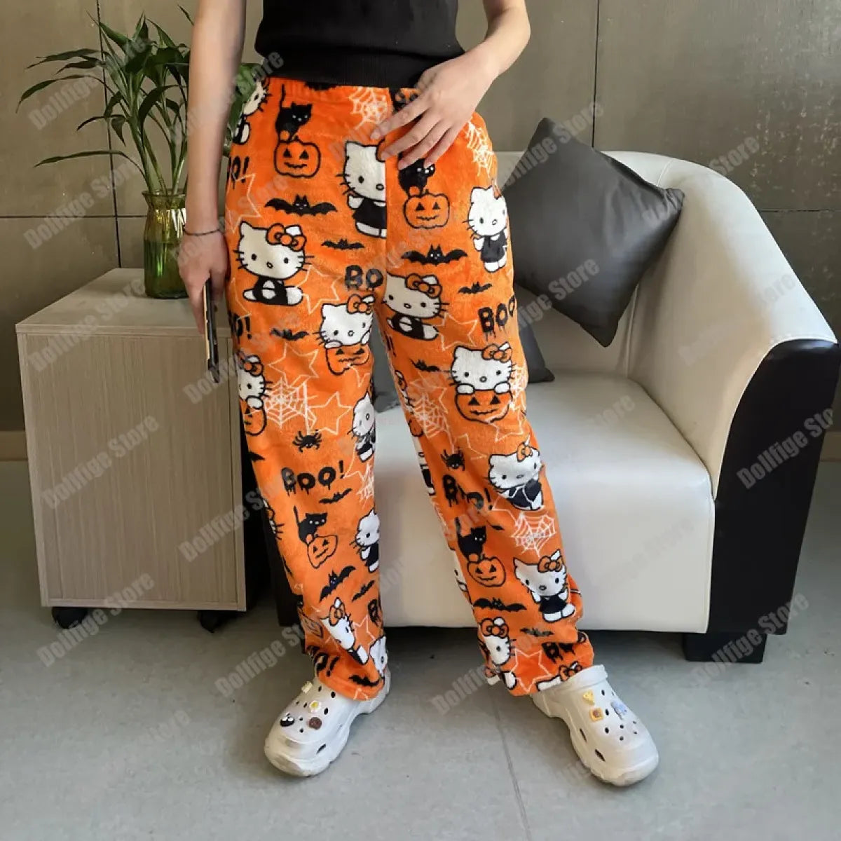 Cozy Kitty Flannel Pajamas - Cute Autumn Home Wear