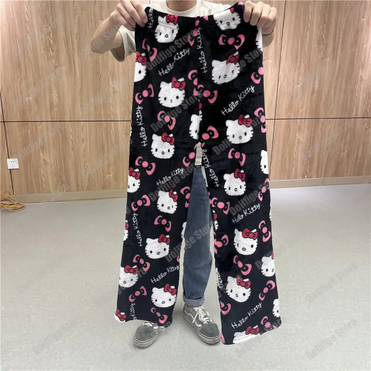 Cozy Kitty Flannel Pajamas - Cute Autumn Home Wear