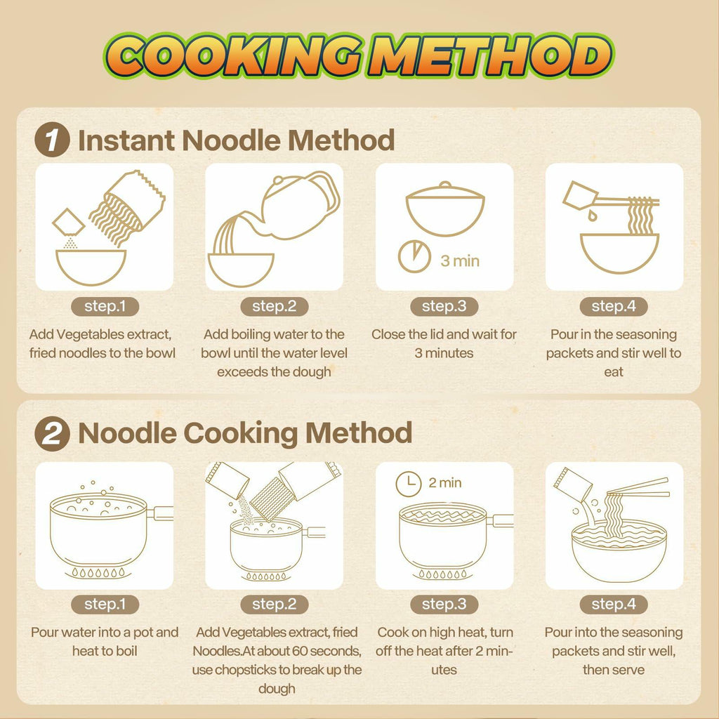 BestBy02/25 BaiXiang Vegetable Flavor Ramen Noodles Vegetarian Pack of 5