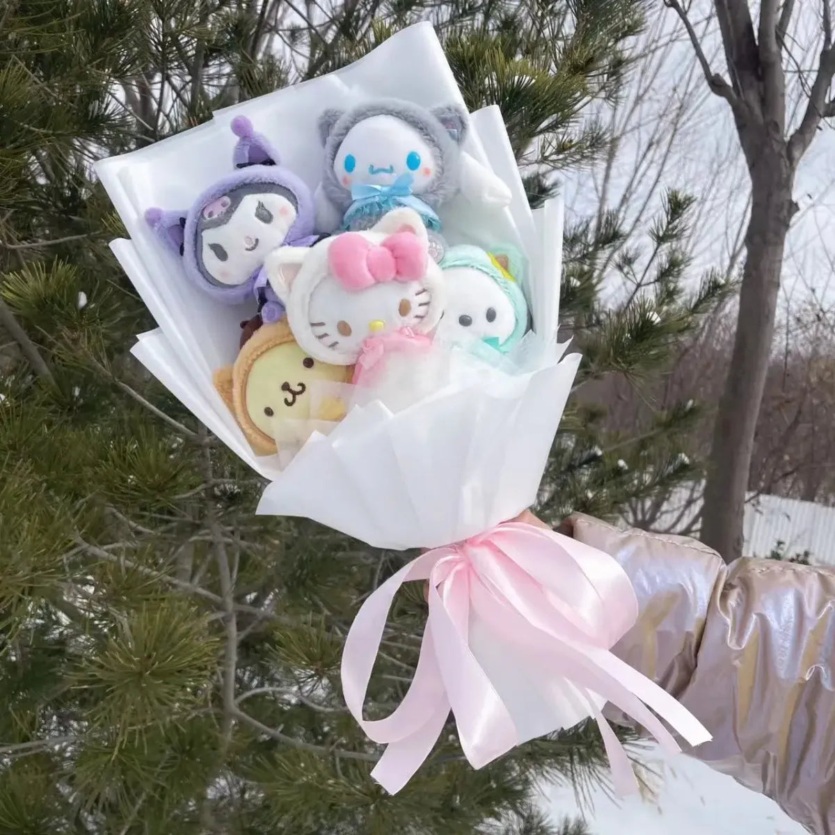 Kawaii Cinnamoroll & Kuromi Plush Bouquet – Sanrio Gift Flowers Set