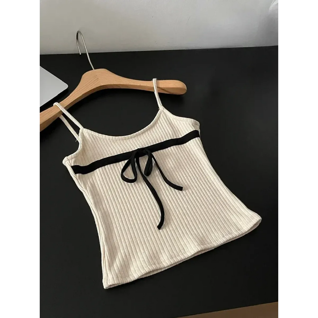 Gyaru Ribbed Knit Sweater Top