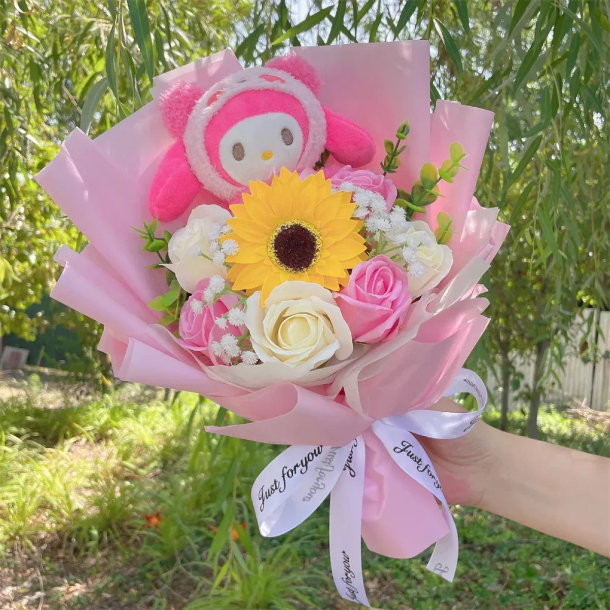 Hello Kitty Plush & Flower Bouquet – Valentine Gift