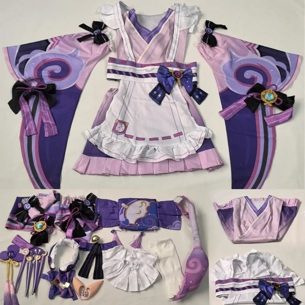 Genshin Yumemizuki Cosplay Kimono – Kawaii Fantasy Dress Set